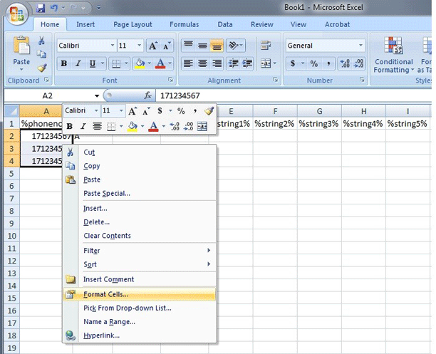 Bulk SMS End User Guide How to Create CSV File in Excel
