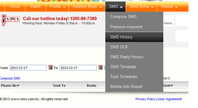 Bulk SMS End User Guide Generate SMS Report