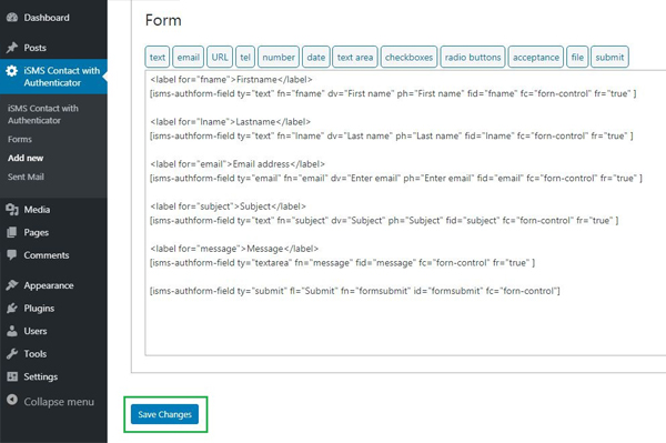 Configure WordPress iSMS Contact Form Authenticator Plugin Malaysia