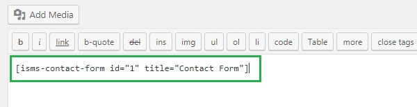 Configure WordPress iSMS Contact Form Plugin Malaysia