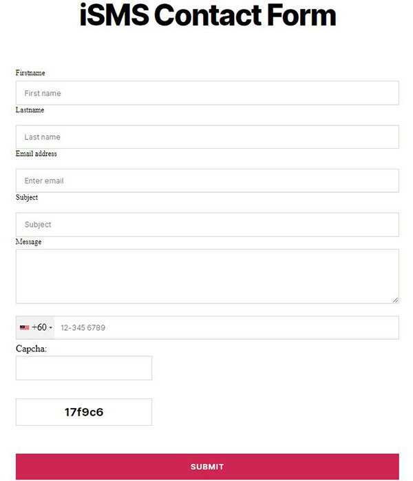 Configure WordPress iSMS Contact Form Plugin Malaysia