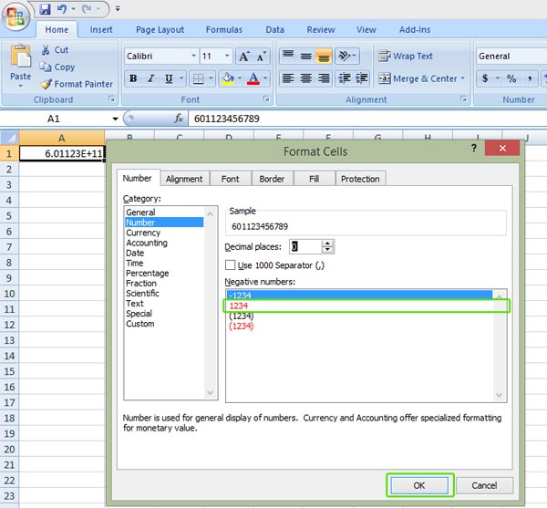 Bulk SMS End User Guide Microsoft Excel Cell Number Format