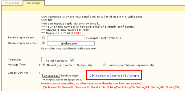 Bulk SMS End User Guide How to Compose CSV File