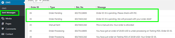 Configure Order Status WordPress iSMS Malaysia